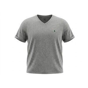 Polo Ralph Lauren Mens V-Neck T-Shirt Gray 100% Cotton Pony Logo 2XB Big & Tall